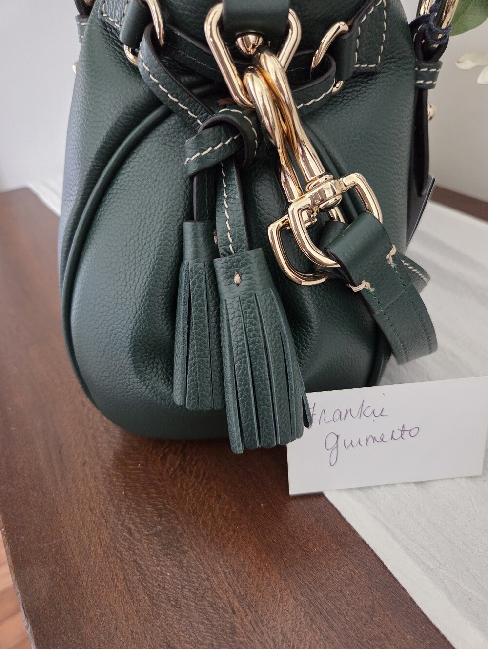 Donney & Bourke Sorrento Satchel 30 with Pockets Color: Ivy NWT - Picture 3 of 6